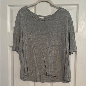 GAP Gray Boxy 3/4 Sleeve T-Shirt